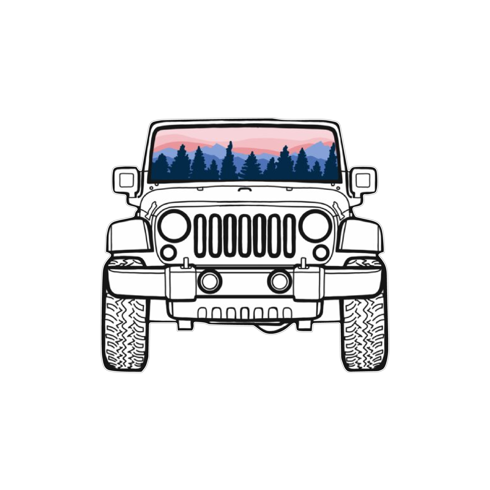 MTN Jeep Decal Smoky Mountain Offroad Outfitters